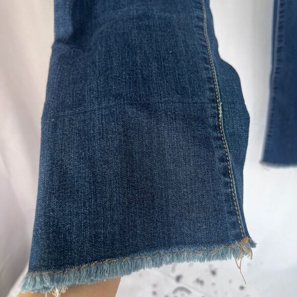 1822 Denim Roll Cuff Distressed Blue Skinny Jeans Size 12 - Picture 11 of 12